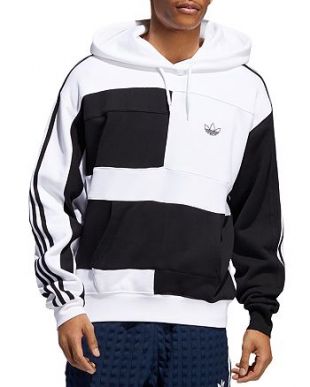 Adidas Originals Asymmetrical Block Hooded Sweatshirt worn by Sherm Jones  (Carl Tart) as seen in Grand Crew TV series outfits (Season 1 Episode 4)