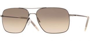 Oliver Peoples Eyewear Men's Clifton Sunglasses, Pewter/Shale Gradient, Bronze, Grey, One Size
