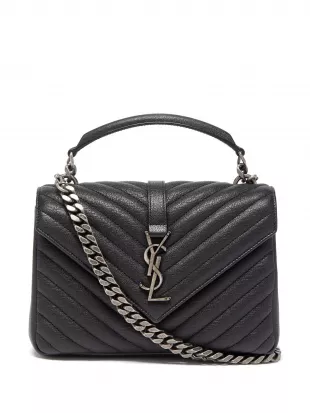 Sac bandoulière en cuir matelassé College medium