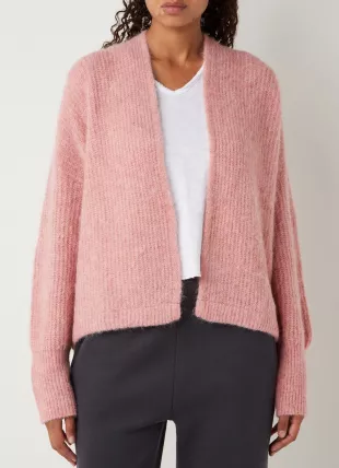 Cardigan en grosse maille en mélange de laine d'alpaga