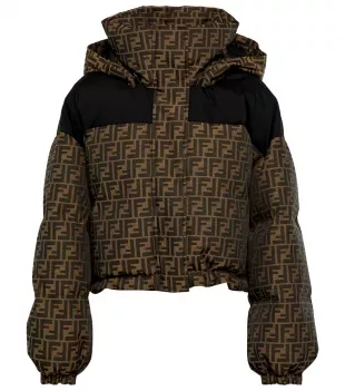 Fendi - FF Ski Jacket - Brown canvas jacket