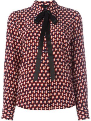 crêpe de chine bow shirt Marc Jacobs