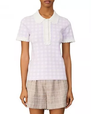 Checkered Polo Top