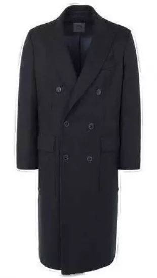 WOOL BLEND DOUBLE-BREASTED OVERCOAT