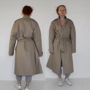 Vintage 80s Trench Coat Oversize Rain Coat