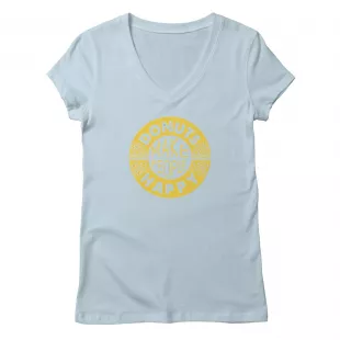 Donuts Make People Happy V-Neck T-Shirt