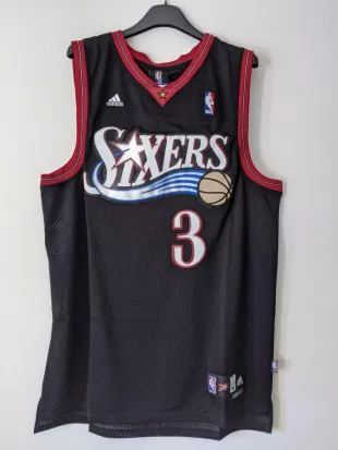 Adidas Allen Iverson Philadelphia 76ers Jersey worn by Will Smith (Jabari  Banks) as seen in Bel-Air (S01E01)