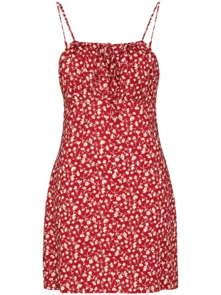 Floral Printed Dress worn by Emma (Jenny Slate) as seen in I Want You Back  movie outfits