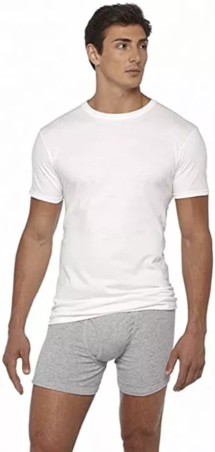 Men's Crew T-Shirts, Multipack, White (6-Pack)