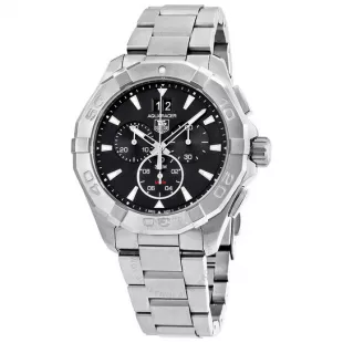 Aquaracer Chronograph Black Dial Men's Watch CAY1110.BA0927