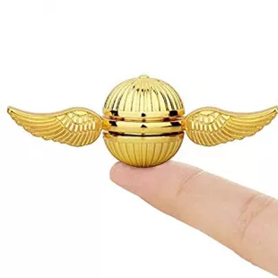 Gold Fidget Spinner Magic Power Orb ADHD Anxiety Toys Stress Relief Reducer Spin Autism Fidgets EDC Hand Bearing Tri Spinner Finger Spinners Toy Focus Fidgeting Restless Novelty Gift for Adults Kids