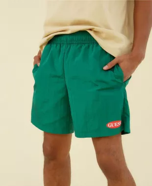 Men's Originals Nylon Logo Shorts In Ozark Green