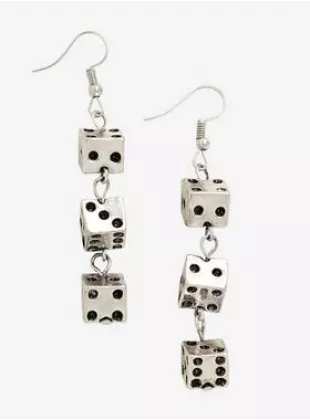 Earrings with three cubes tied glittery sets by Maddy Perez (Alexa