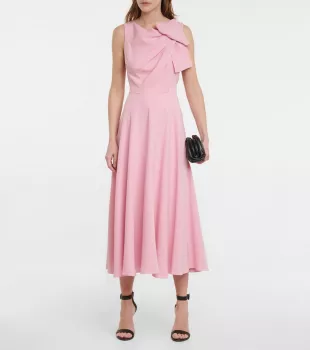 Brigitte crêpe midi dress