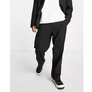 Pantalon de costume ample - Noir