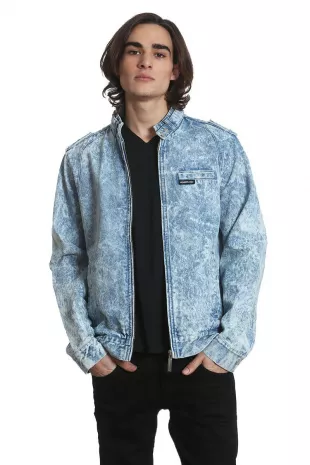 MEN'S DENIM ICONIC RACER JACKET