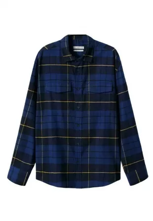 Chemise en flanelle coupe classique Andros avec motif à carreaux