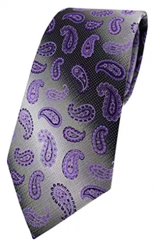TigerTie - Cravatta - Floreale - Uomo Grau Anthrazit Grausilber Taglia unica TigerTie - Cravatta - Floreale - Uomo Grau Anthrazit Grausilber Taglia unica
