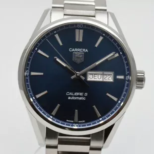 WAR201E BA0723 Carrera Calibre 5 Day Date Blue Dial No.13286