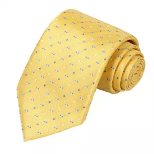 Ties for Men Gold Yellow Dots Necktie by KissTies