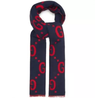 Écharpe en laine mélangée à jacquard logo GG