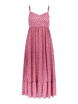 PCHEART ROBE MI-LONGUE (Pink)