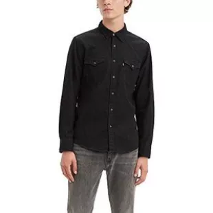 Levi's Men Classic Western Shirt, Black Rinse, X-Large