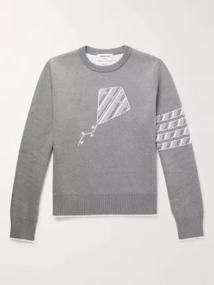 Reed Jacquard Crew Sweater - Jaxen Grey - Men's Clothing in Minneapolis