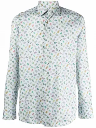Shirt with floral paisley print