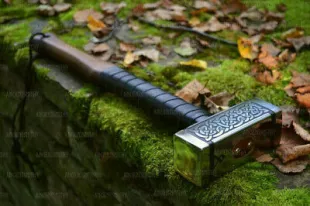 Thor Hammer Replica Metal Engraved Viking War Hammer Unique Mjolnir Hammer
