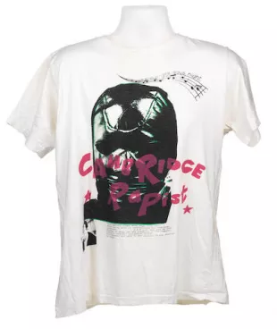 Vivienne Westwood and Malcolm McLaren  a 'CAMBRIDGE RAPIST' T-shirt