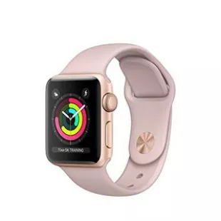 Apple Watch Series 3 (GPS + Cellular, 42MM) - Gold Aluminum Case with Pink Sand Sport Band (Renewed)