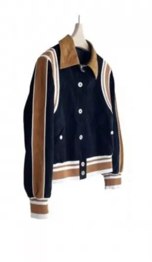 Louis Vuitton varsity jacket worn by Mira (Alicia Vikander) as seen in Irma  Vep TV series wardrobe (Season 1 Episode 1)