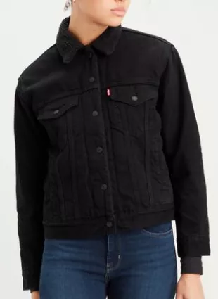 Veste col classique en jean