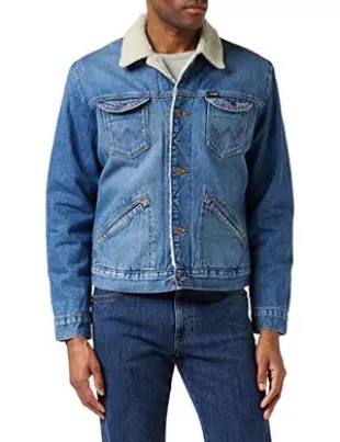 Men's 124Mj Sherpa Denim Jacket Blue