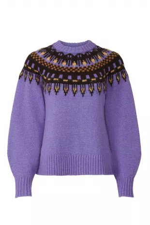 . Oakley Turtleneck Sweater in purple worn by Lucy (Ava Capri) as seen  in Love, Victor TV show (S03E02) | Spotern