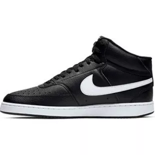 Court Vision Mid Sneaker, Black/White
