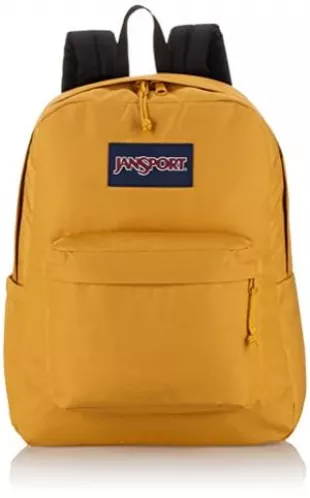 JanSport SuperBreak Backpack - School, Travel, or Work Bookbag with Water Bottle Pocket, Honey