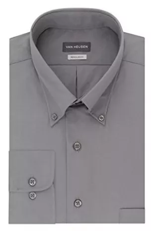 Van Heusen - Van Heusen Men's Dress Shirts Regular Fit Silky Poplin ...