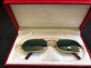 Lunettes De Soleil Must Cartier Santos Plaquée Or