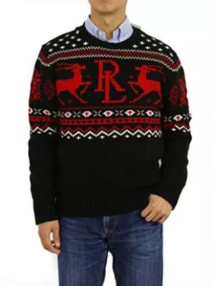 Polo Ralph Lauren Men's Fair Isle Knit Crewneck Christmas Sweater