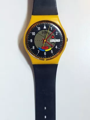 1987 Swatch date & time watch