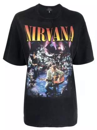 Nirvana-print short-sleeved T-shirt