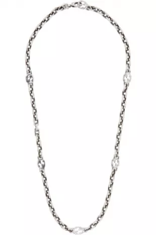Collier Interlocking G argenté