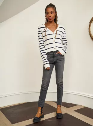 Block Stripe Cardigan