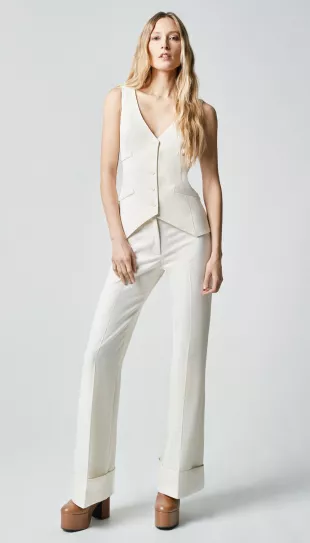 WIDE LEG CUFFED TROUSER