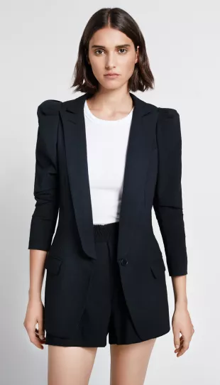 Smythe - SCRUNCH SLEEVE LONGLINE BLAZER