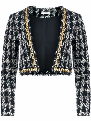 Alice + Olivia - Trim Cropped Jacket