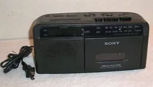 Dream Machine Tape Deck/Alarm Clock ICF-C610 AM/FM Radio Cassette Player