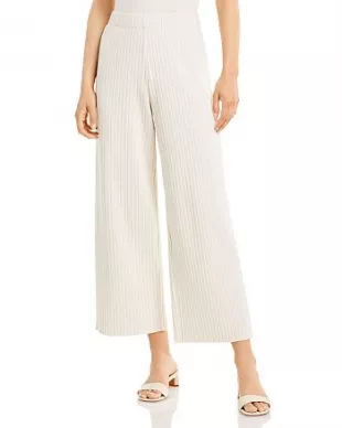 Cropped Ribbed Trousers